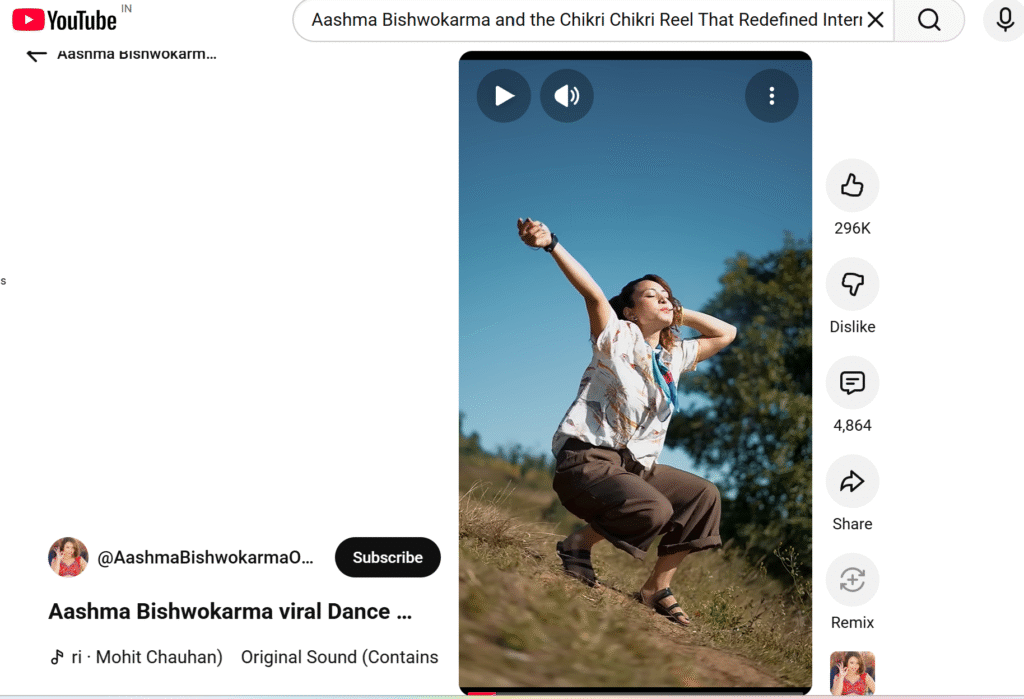 Aashma Bishwakarma’s “Chikri Chikri” Reel That Redefined Internet Cool 11 Aashma Bishwokarma and the Chikri Chikri Reel