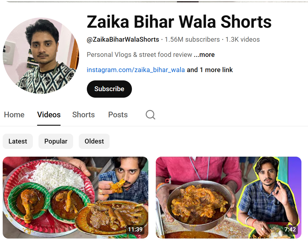 Zaika Bihar Wala Youtuber-The Food Reviewer Who Turned Highway Hunger Into a Whole Internet Aesthetic