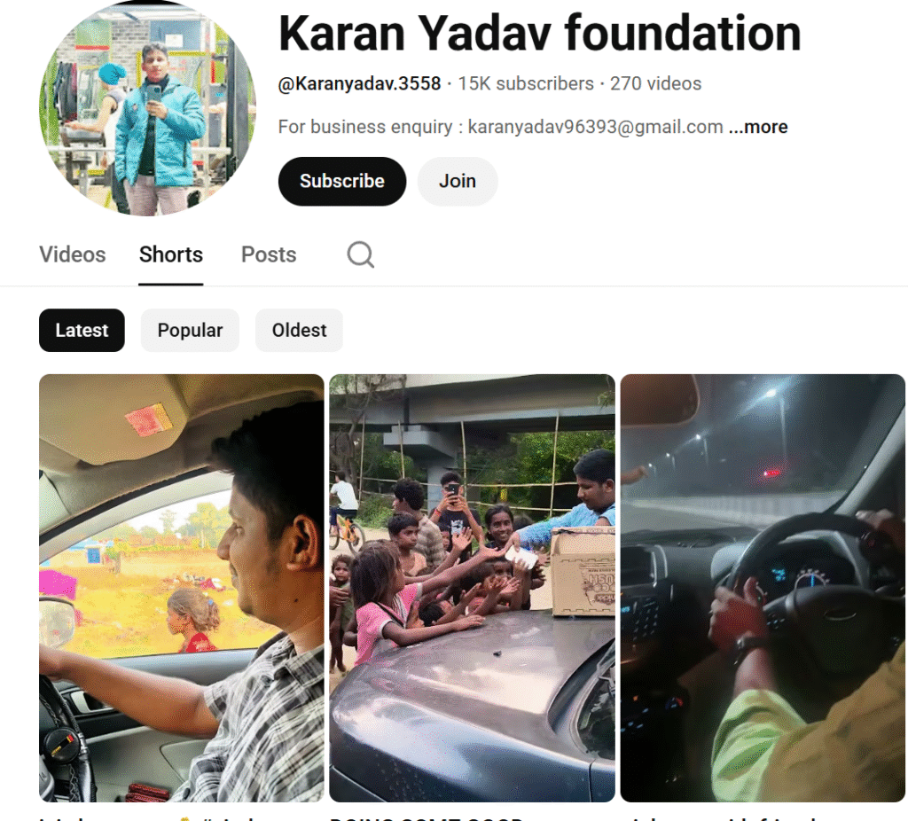 The Youtuber Karan Yadav Helping Poor 