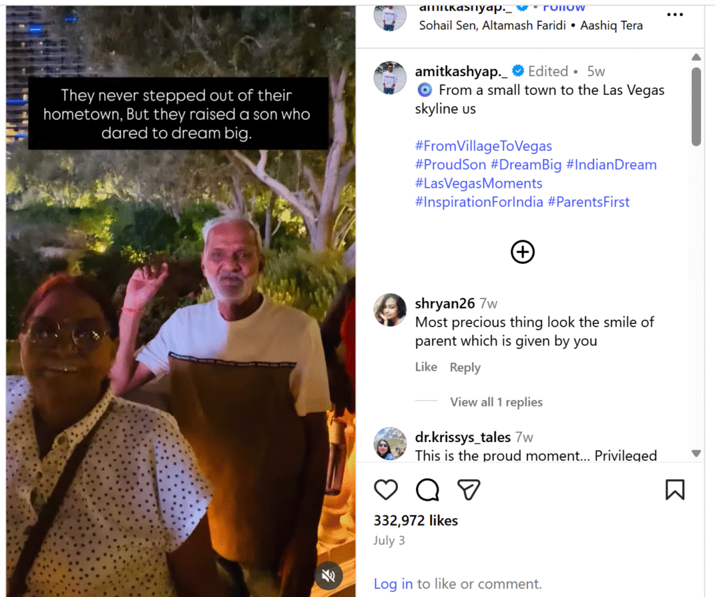 The Indian Techie Amit Kashyap Whose Vegas Reel Redefined ‘Making It’ for the Internet 10 “Saving this for the day I do the same for my parents.”