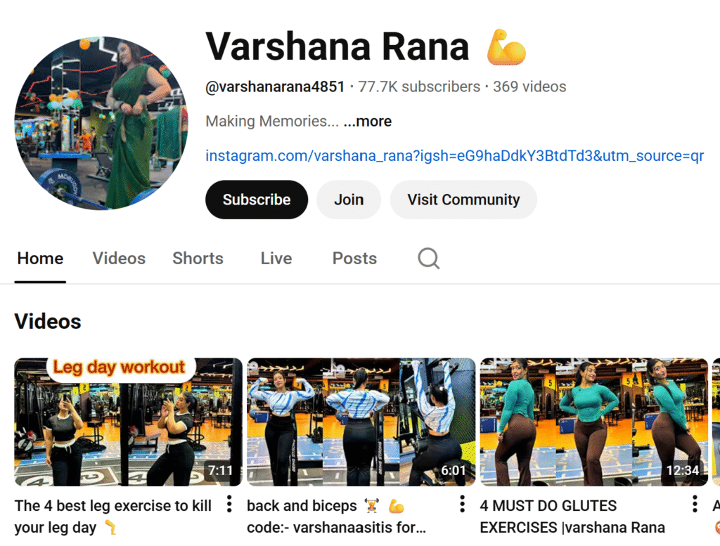 Gym Girl Varshana Rana